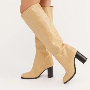 Free People Grayson Tall Boots in Natural